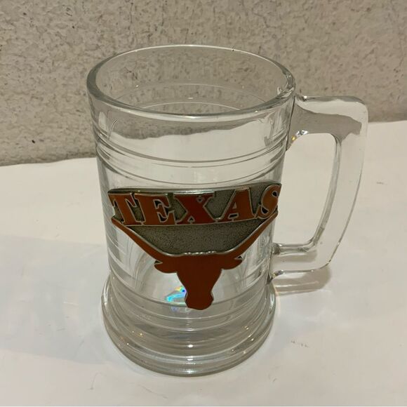 NCAA Texas Longhorns Logo 16 Oz. Clear Large Drink Beer Glass Mug - Picture 4 of 4